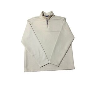 Cremieux Men's XL Beige Long Sleeve Pullover Sweatshirt 1/4 Zip Golf Size S